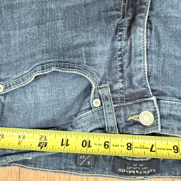 Lucky Brand Jeans Womens 8/29 Blue Stevie High Rise Flare Denim Front Pockets - Picture 9 of 12